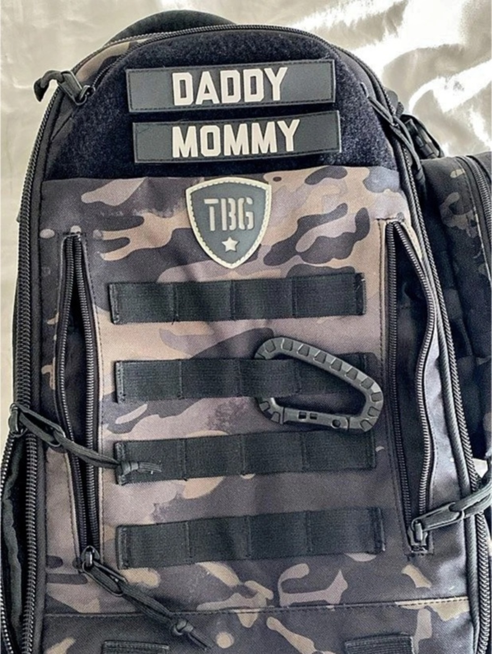 TBG Camo Backpack Black & Brown Like New